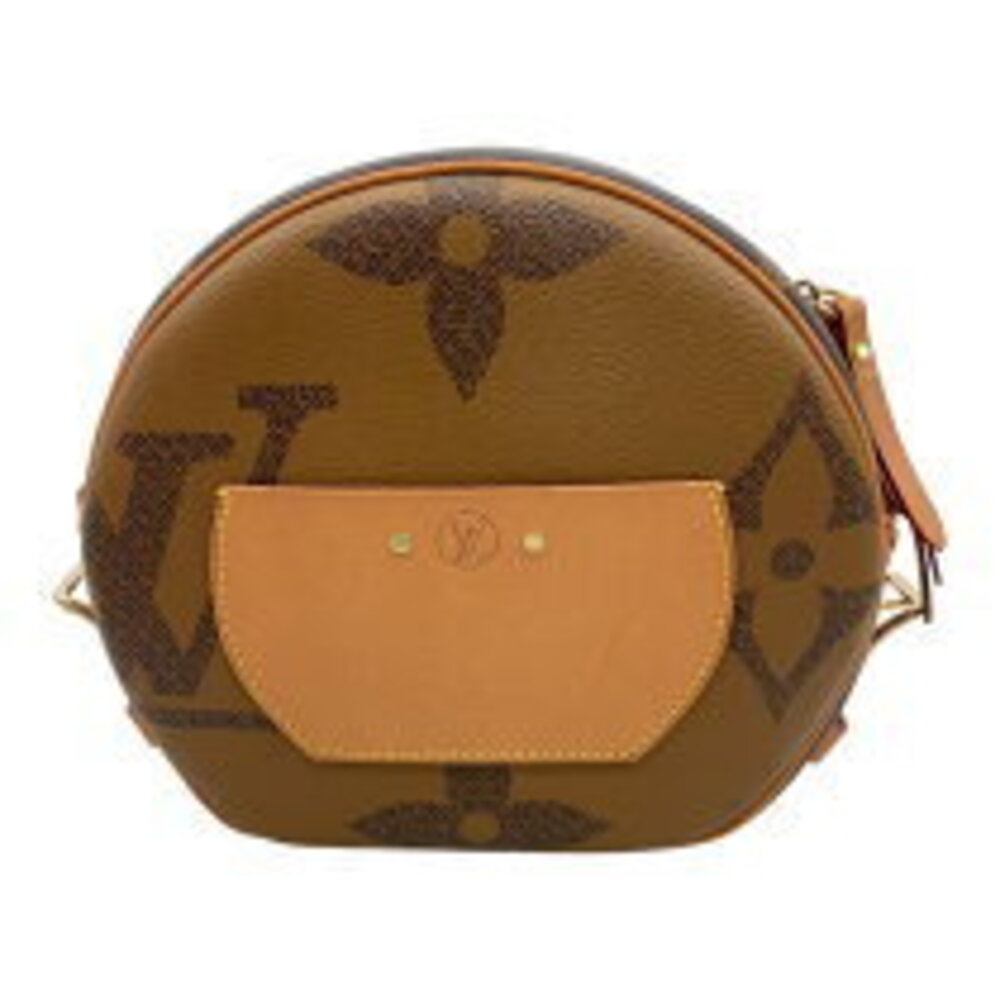 Louis Vuitton Boite Canvas Bag Chapeau Monogram Shoulder Reverse Souple Brown